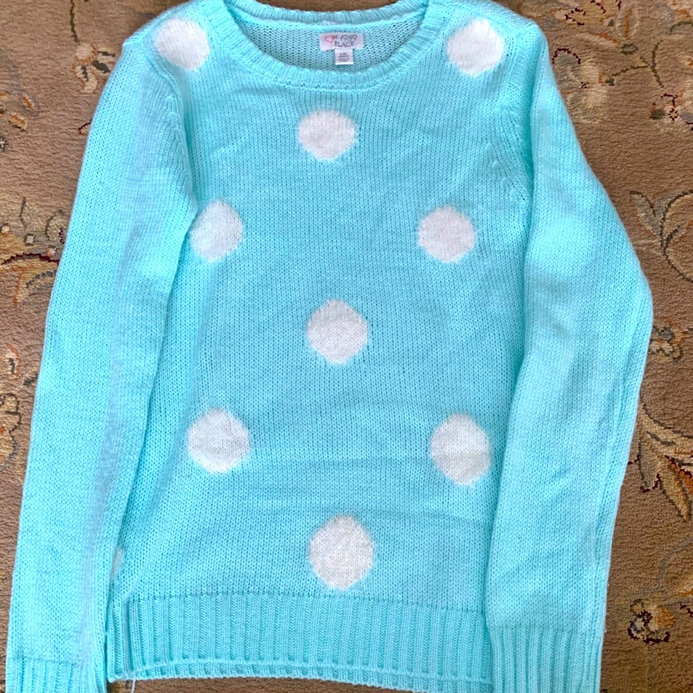 Polka dot blue sweater